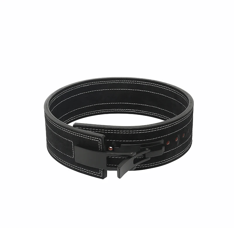 2026 Wholesale Fitness  Powerlifting 10 MM Lumber Back Lifting Weightlifting Cowhide Leather Weight Gym Lever Belt Men