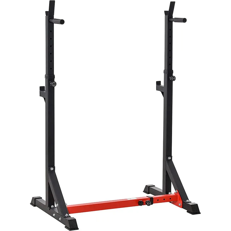 Barbell Rack Squat Dip Stand Weight Lifting Bench Press Home Gym Adjustable Multi-Use Station Fitness Workout Equipment