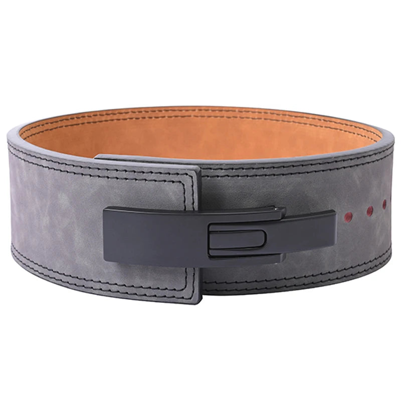 2026 Wholesale Fitness  Powerlifting 10 MM Lumber Back Lifting Weightlifting Cowhide Leather Weight Gym Lever Belt Men