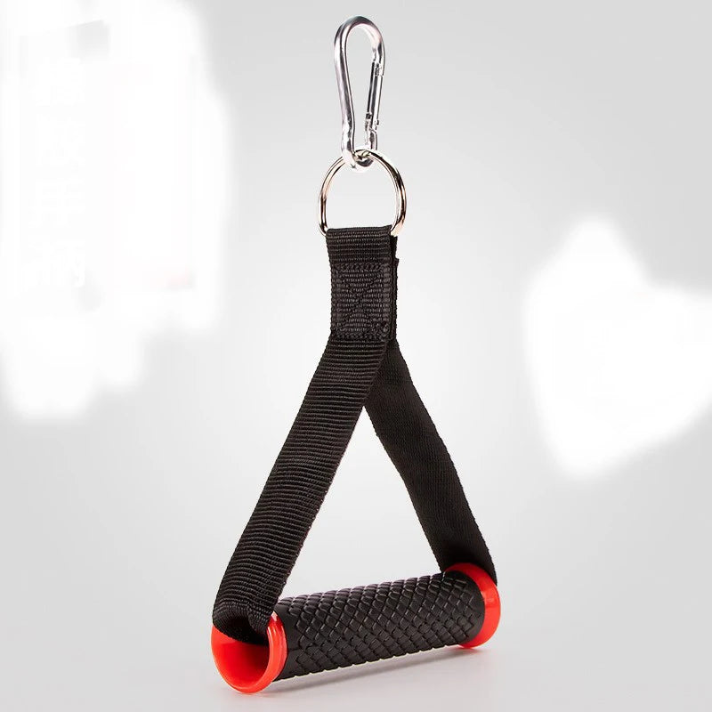 Custom Logo Upgraded Gym Handles Fitness Accessory Set Nylon Webbing Foam Handle PVC Metallic Rubber Fabric Pull-Up Handle