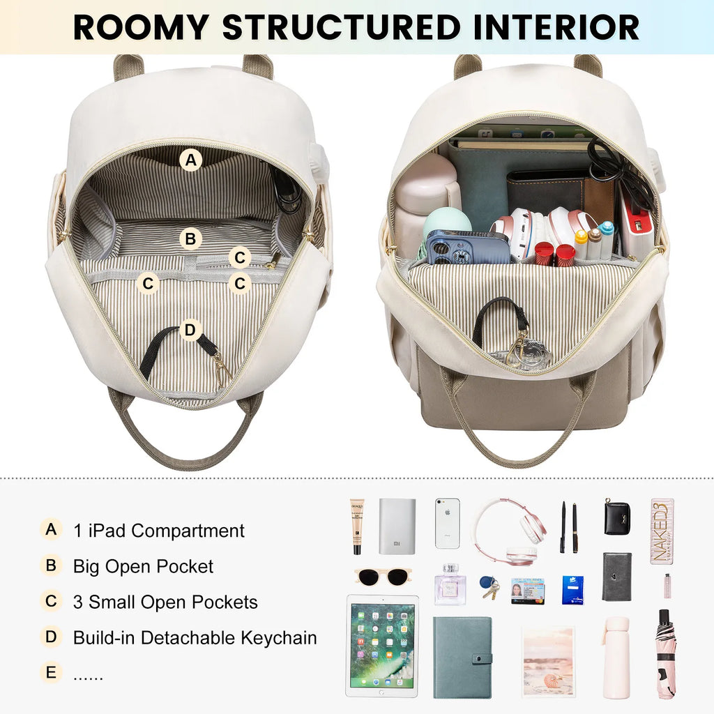 New Fashion Small Nylon Back Pack Purses for Ladies Girls Boys Kids School Daypack With USB Port Cute Mini Backpack Bags Women