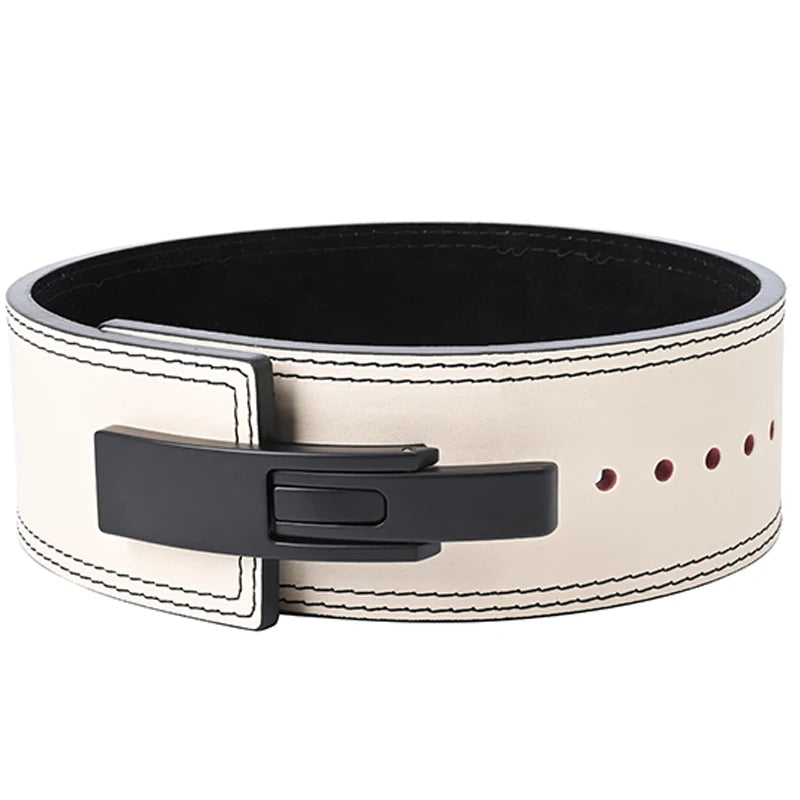 2026 Wholesale Fitness  Powerlifting 10 MM Lumber Back Lifting Weightlifting Cowhide Leather Weight Gym Lever Belt Men