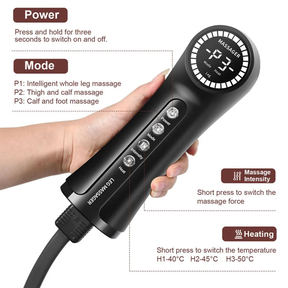 Heating Cycle Air Compression Leg Massager, Used to Relieve Muscle Soreness and Relax Foot Massage in Professional Athletes