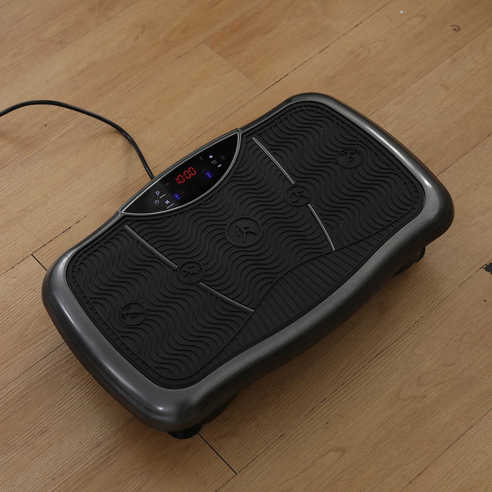 Home Use Whole-Body Fitness Platform Electromagnetic Vibrating Exercise Plate with 200W Motor and 1-180 Speed Levels for Workout
