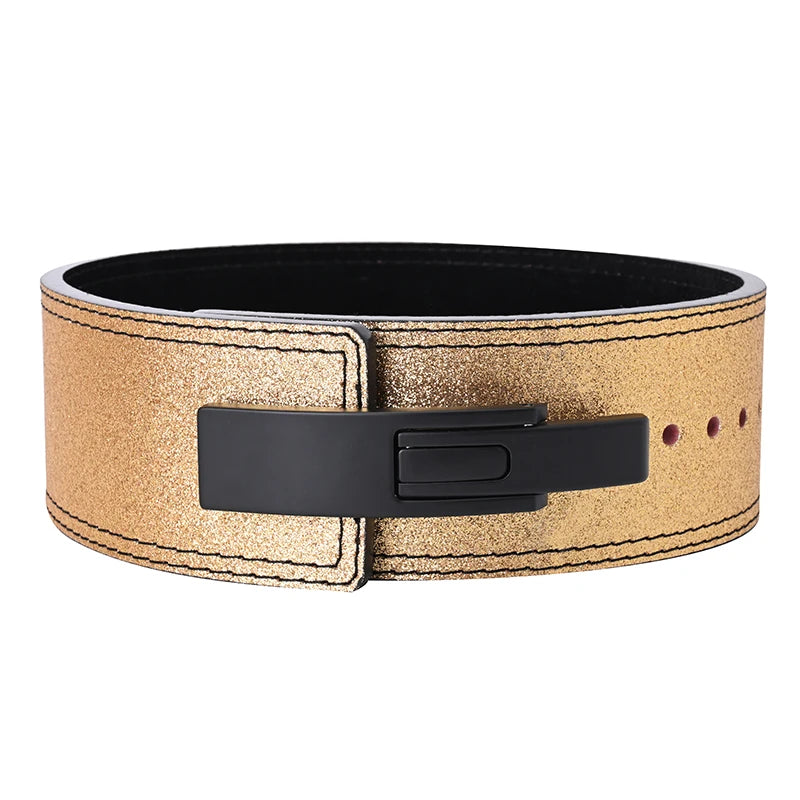 2026 Wholesale Fitness  Powerlifting 10 MM Lumber Back Lifting Weightlifting Cowhide Leather Weight Gym Lever Belt Men