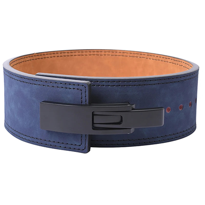 2026 Wholesale Fitness  Powerlifting 10 MM Lumber Back Lifting Weightlifting Cowhide Leather Weight Gym Lever Belt Men