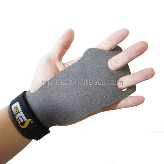 2 Hole Hand Grips Gym Fitness Carbon Cross Fit Gymnastics Hand Grips Microfiber Leather Cow Leather