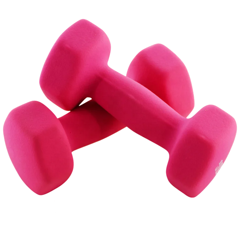 Women's Home Use Round Rubber Dumbbells for Exercise and Fitness