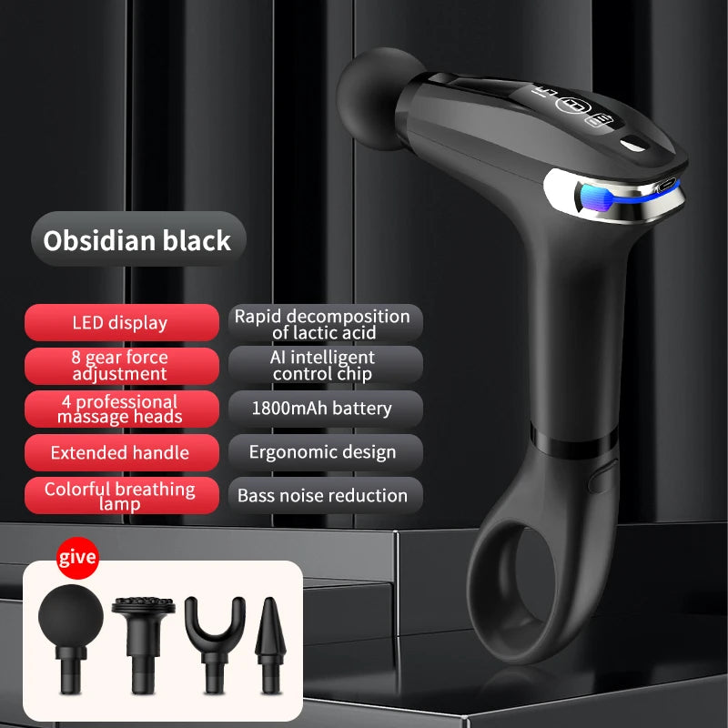 Wholesale Portable Vibrating Hand Massage Machine Gun Deep Tissue Massage Ring With Handle