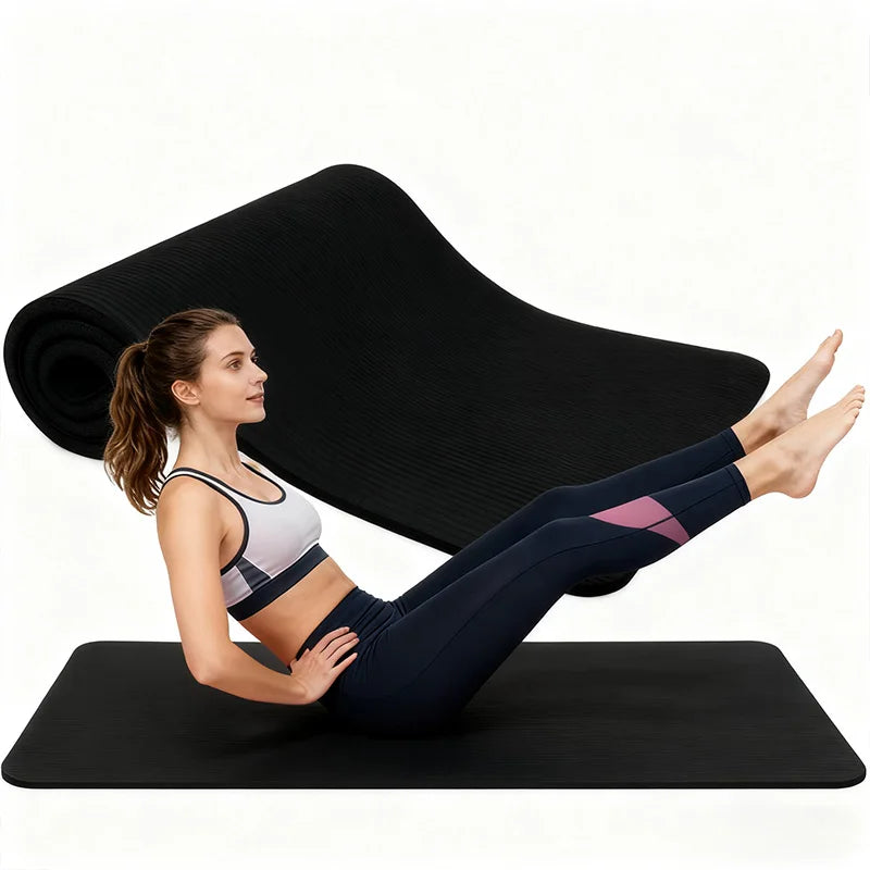 Kolodi Second-Class Thickened Widened Lengthened Non-Slip PVC 15mm Stripe Yoga Mat Home Use Beginners' Fitness Dance Licensed