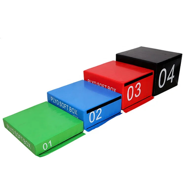 Adjustable Set Customized logo Gym Training and Home Use Heavy Foam Fitness Plyometric Box Plyo Soft Box for Jumping Exercise