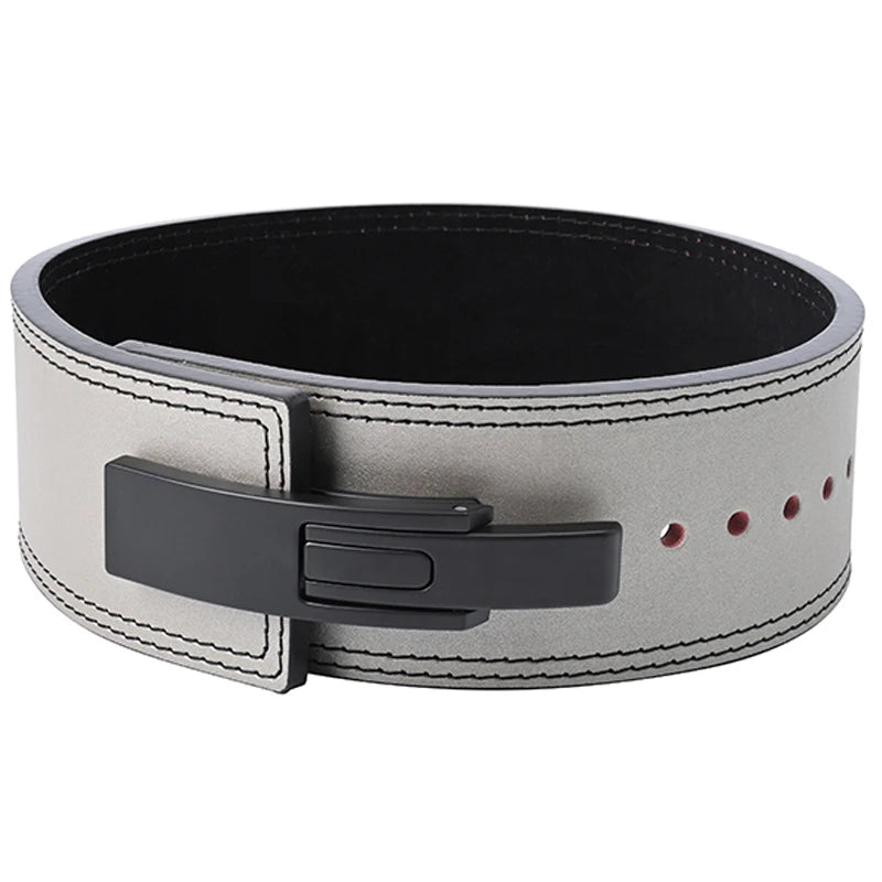 2026 Wholesale Fitness  Powerlifting 10 MM Lumber Back Lifting Weightlifting Cowhide Leather Weight Gym Lever Belt Men