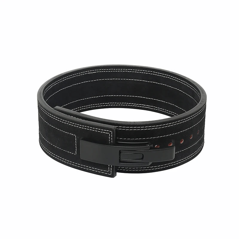 2026 Wholesale Fitness  Powerlifting 10 MM Lumber Back Lifting Weightlifting Cowhide Leather Weight Gym Lever Belt Men