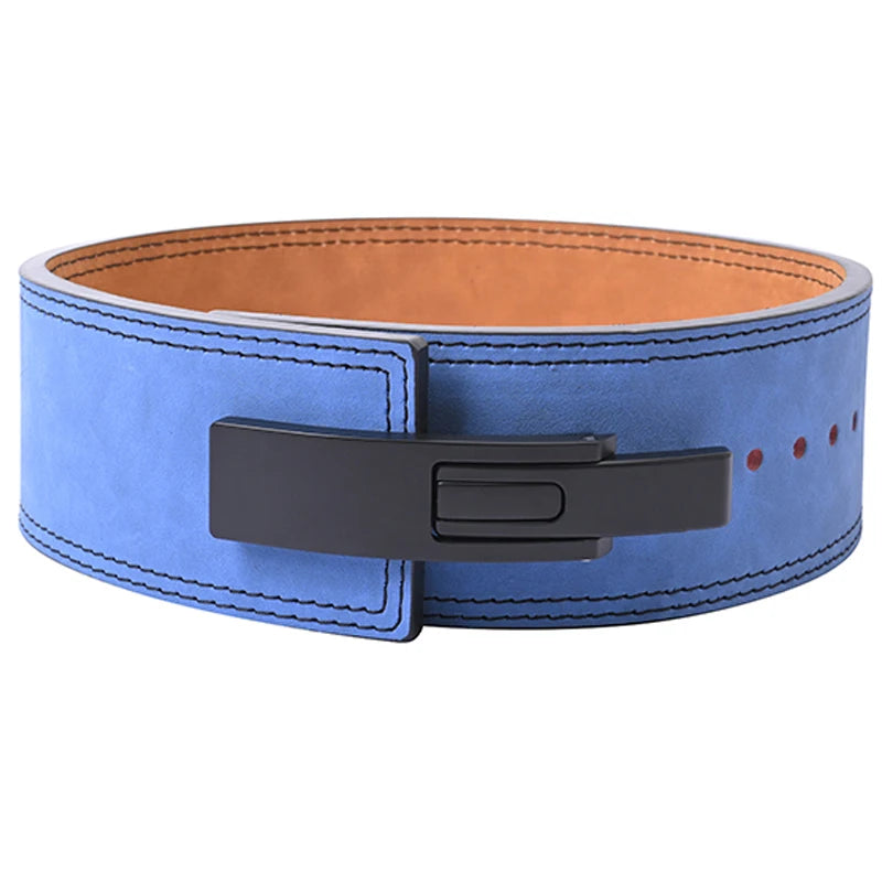 2026 Wholesale Fitness  Powerlifting 10 MM Lumber Back Lifting Weightlifting Cowhide Leather Weight Gym Lever Belt Men