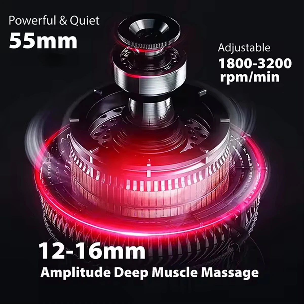 Percussio LCD Electric Massage Fascia Gun Body Muscle Relaxation for Neck Back Foot Leg Shoulder Massager Gun Cordless Handheld