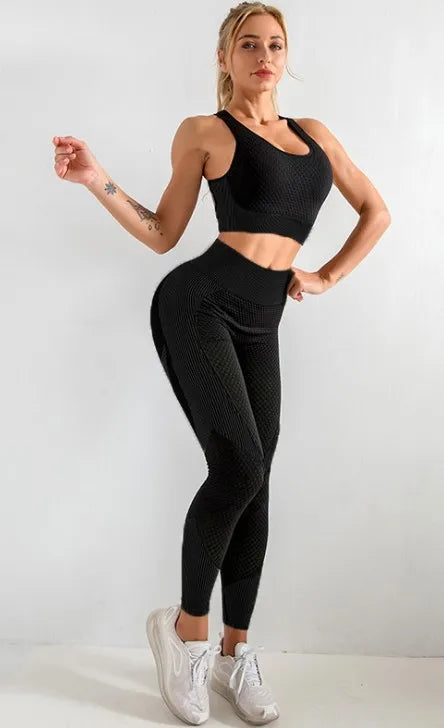 Sports Bra&Leggings Soft Gym Wear Women Yoga Set 2pcs
