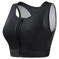 Sports bra women's high-strength shockproof push-up running zipper sports underwear with pad wireless yoga beauty vest