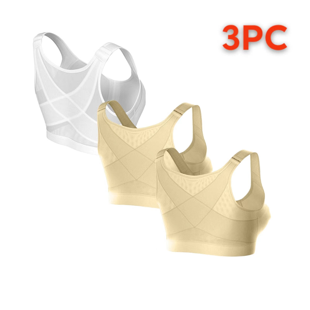 Cross-Border Temu Large Size Sports Bra Push-Up No Steel Ring No Pad Sports Vest Intimates Corrector Bra