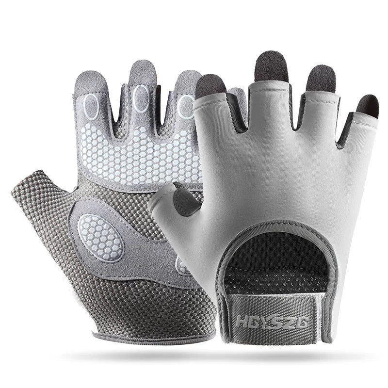 Sports and Fitness Half-Finger Gloves for Men and Women, Wear-Resistant Shock-Absorbing Palm Guards, Outdoor Sports Yoga Breathable Fitness Non-Slip Gloves