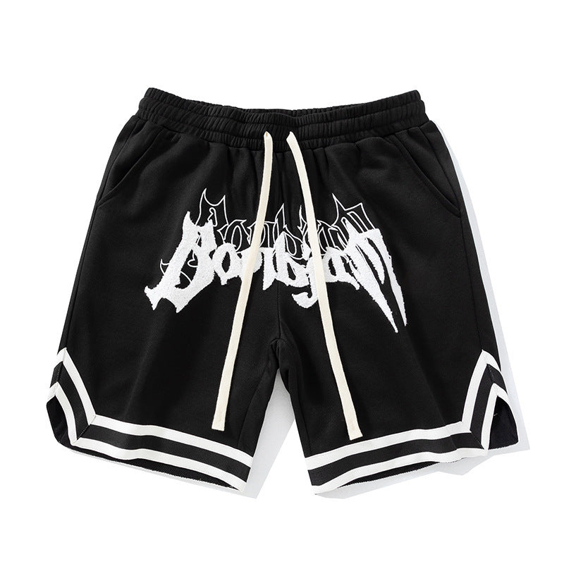 Trendy Brand Training Sports Pants Men's Summer American Loose Running Mesh Quick-Drying Sports Shorts Contrasting Color Summer Basketball Pants