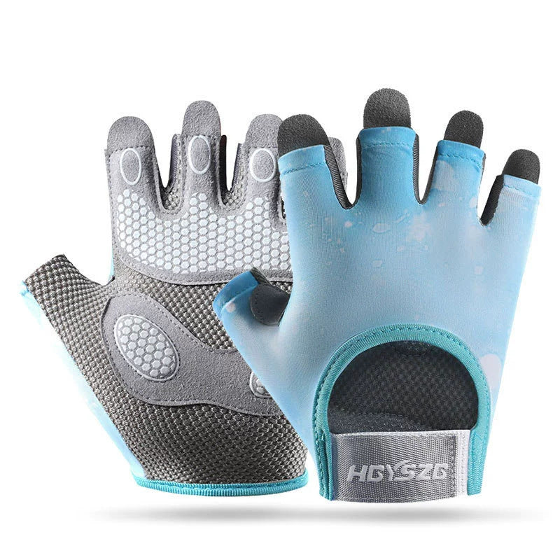Sports and Fitness Half-Finger Gloves for Men and Women, Wear-Resistant Shock-Absorbing Palm Guards, Outdoor Sports Yoga Breathable Fitness Non-Slip Gloves
