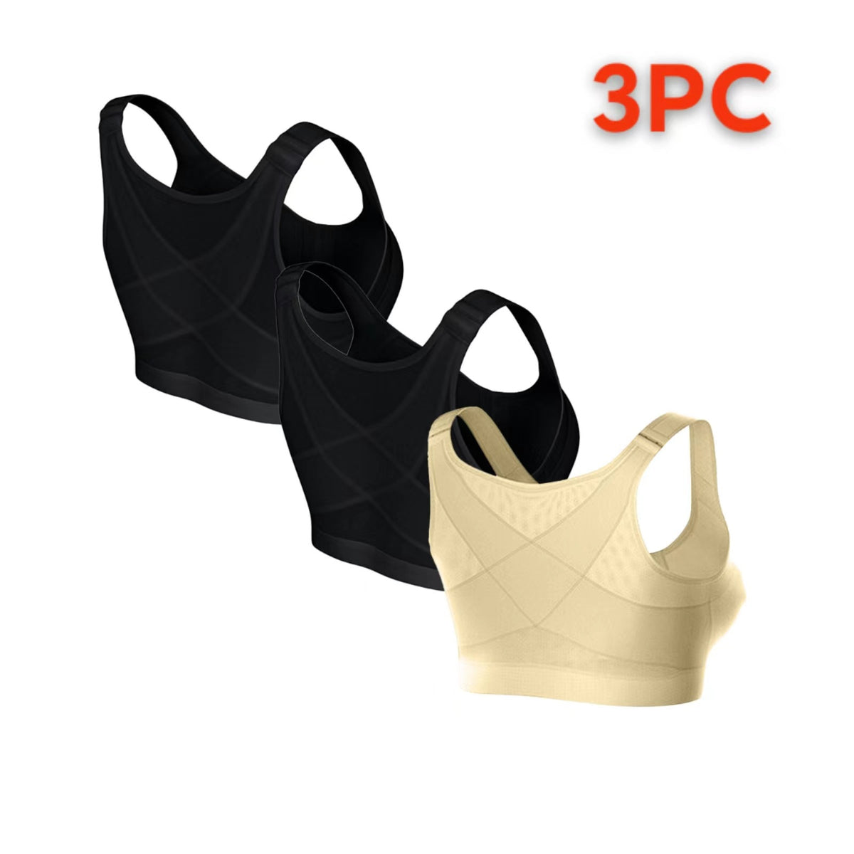 Cross-Border Temu Large Size Sports Bra Push-Up No Steel Ring No Pad Sports Vest Intimates Corrector Bra