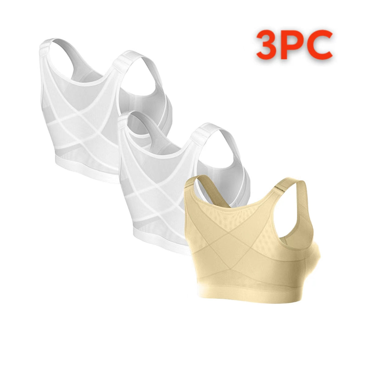 Cross-Border Temu Large Size Sports Bra Push-Up No Steel Ring No Pad Sports Vest Intimates Corrector Bra