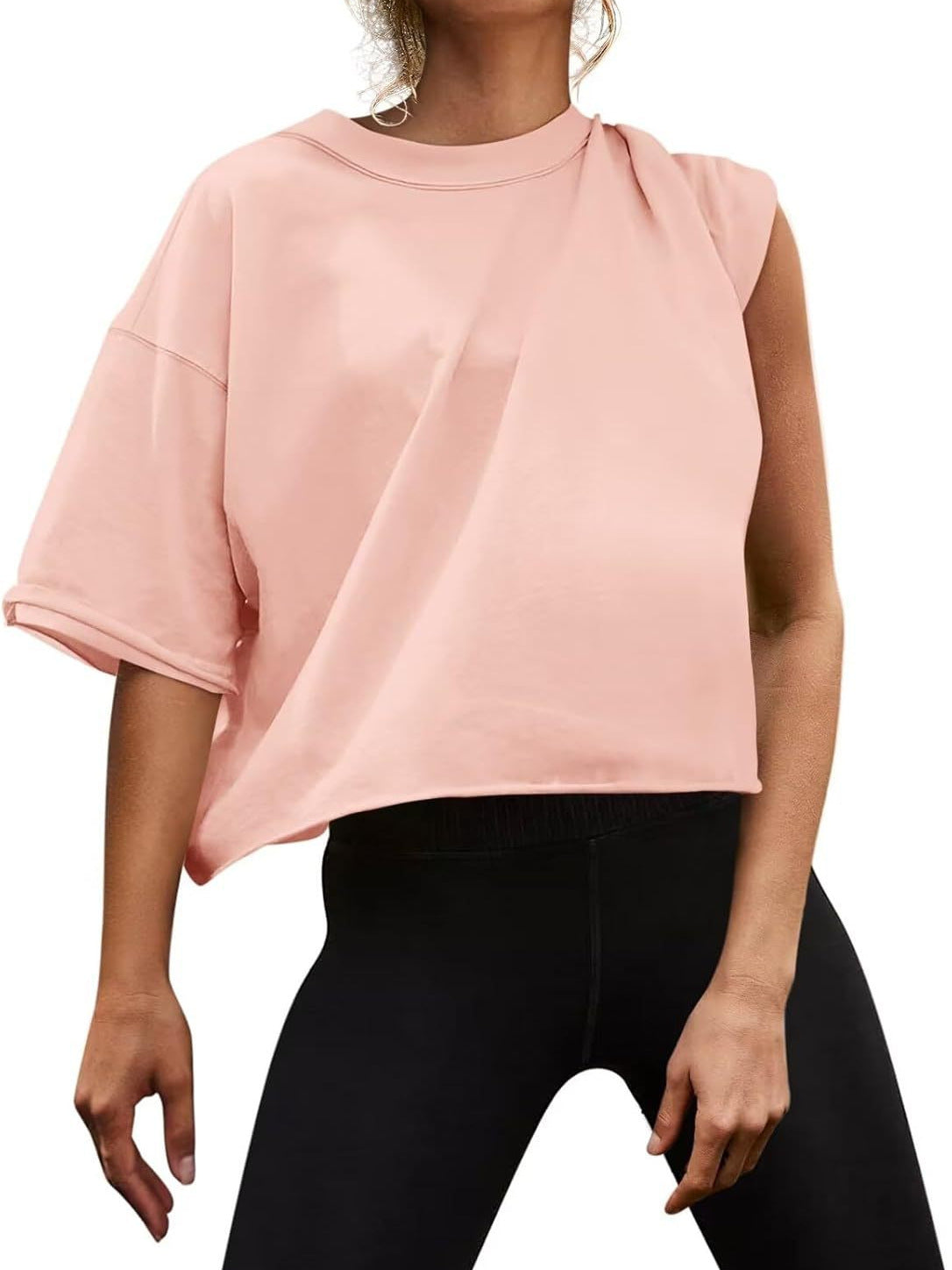 2024 Amazon Outdoor Running Sports Short Sleeve Yoga Wear Casual Easiest for Match Fitness Top Loose Sports T-Shirt