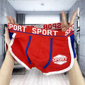 Personalized men's underwear sports boxers cotton plus size New sexy trendy men's sexy Korean style boxer shorts head