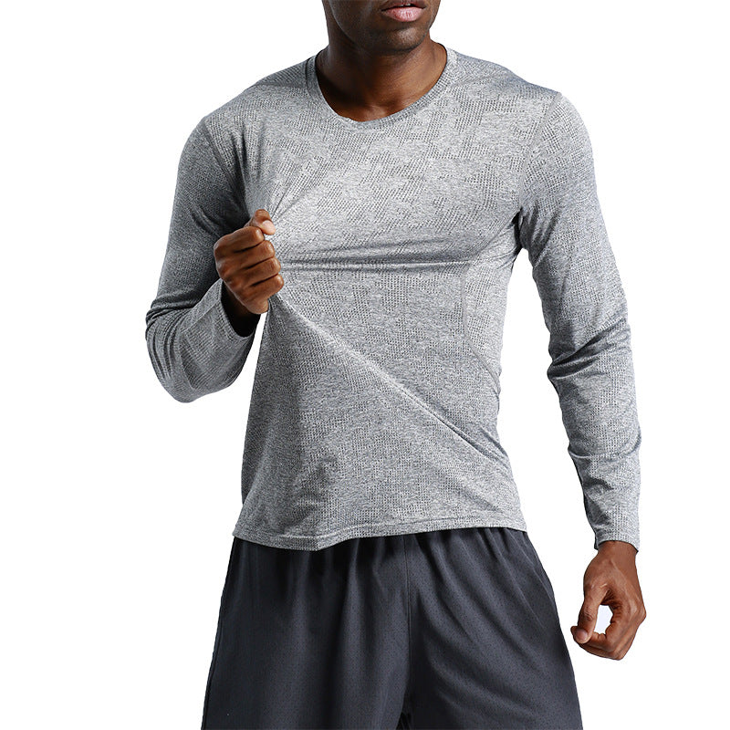 Brand Outdoor Sports Quick-drying T-shirt Men's Loose Fitness Basketball Running Sports Long-sleeved Quick-drying Clothes