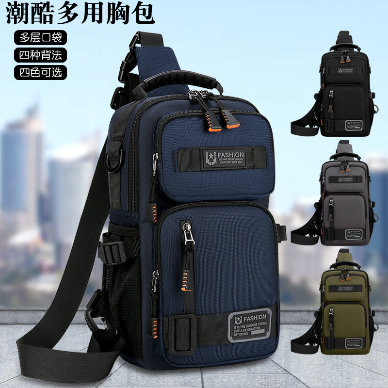 Cross-Border New Fashion Chest Bag Large Capacity Travel Sports Shoulder Crossbody Bag Outdoor Sports Multifunctional Small Backpack