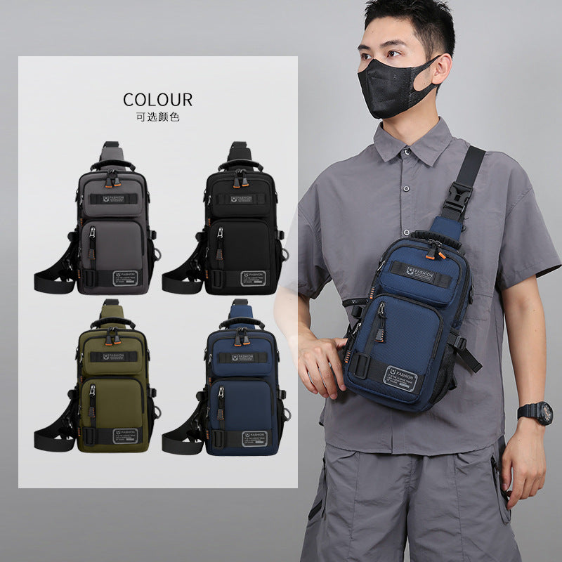 Cross-Border New Fashion Chest Bag Large Capacity Travel Sports Shoulder Crossbody Bag Outdoor Sports Multifunctional Small Backpack