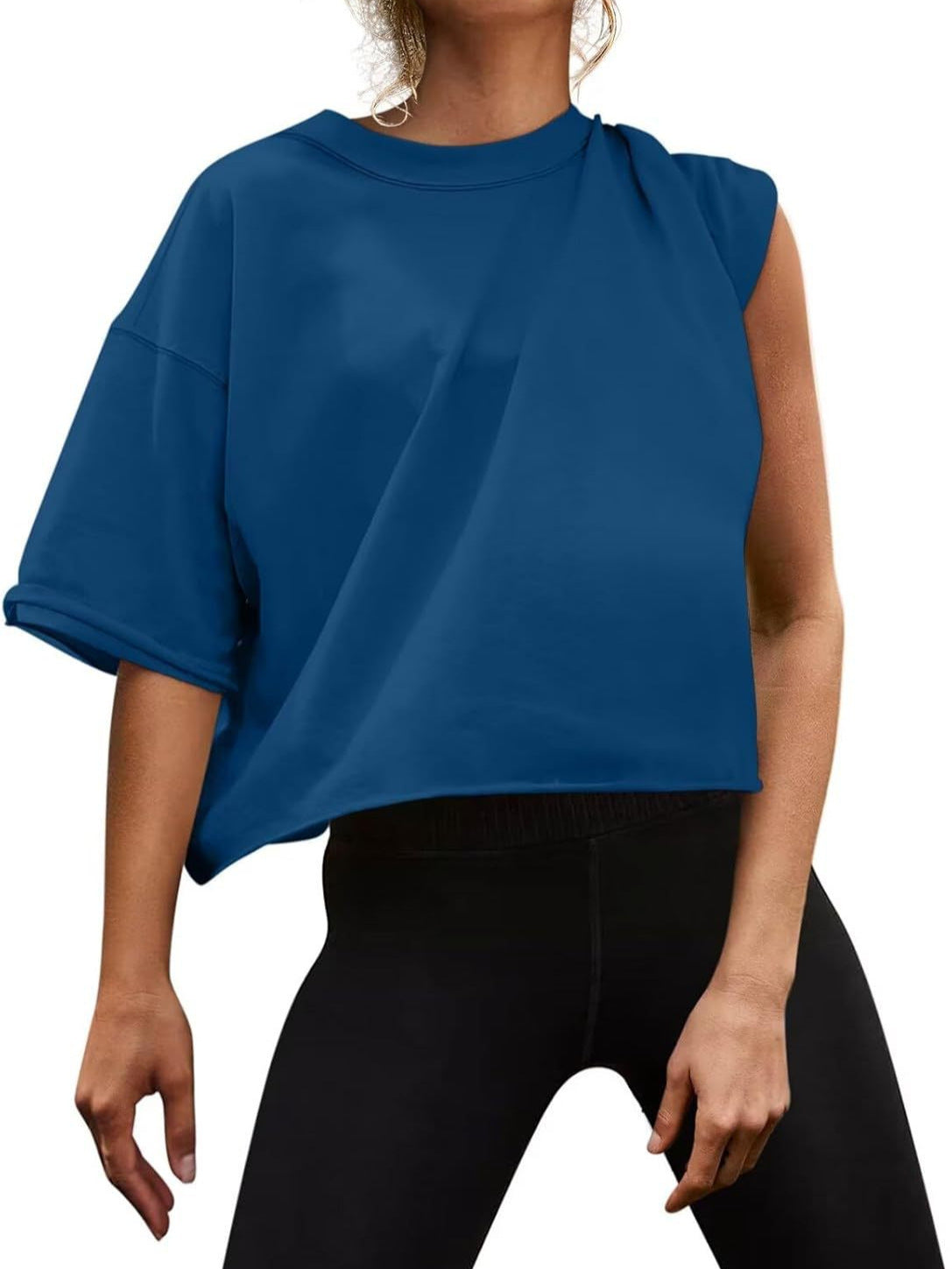 2024 Amazon Outdoor Running Sports Short Sleeve Yoga Wear Casual Easiest for Match Fitness Top Loose Sports T-Shirt