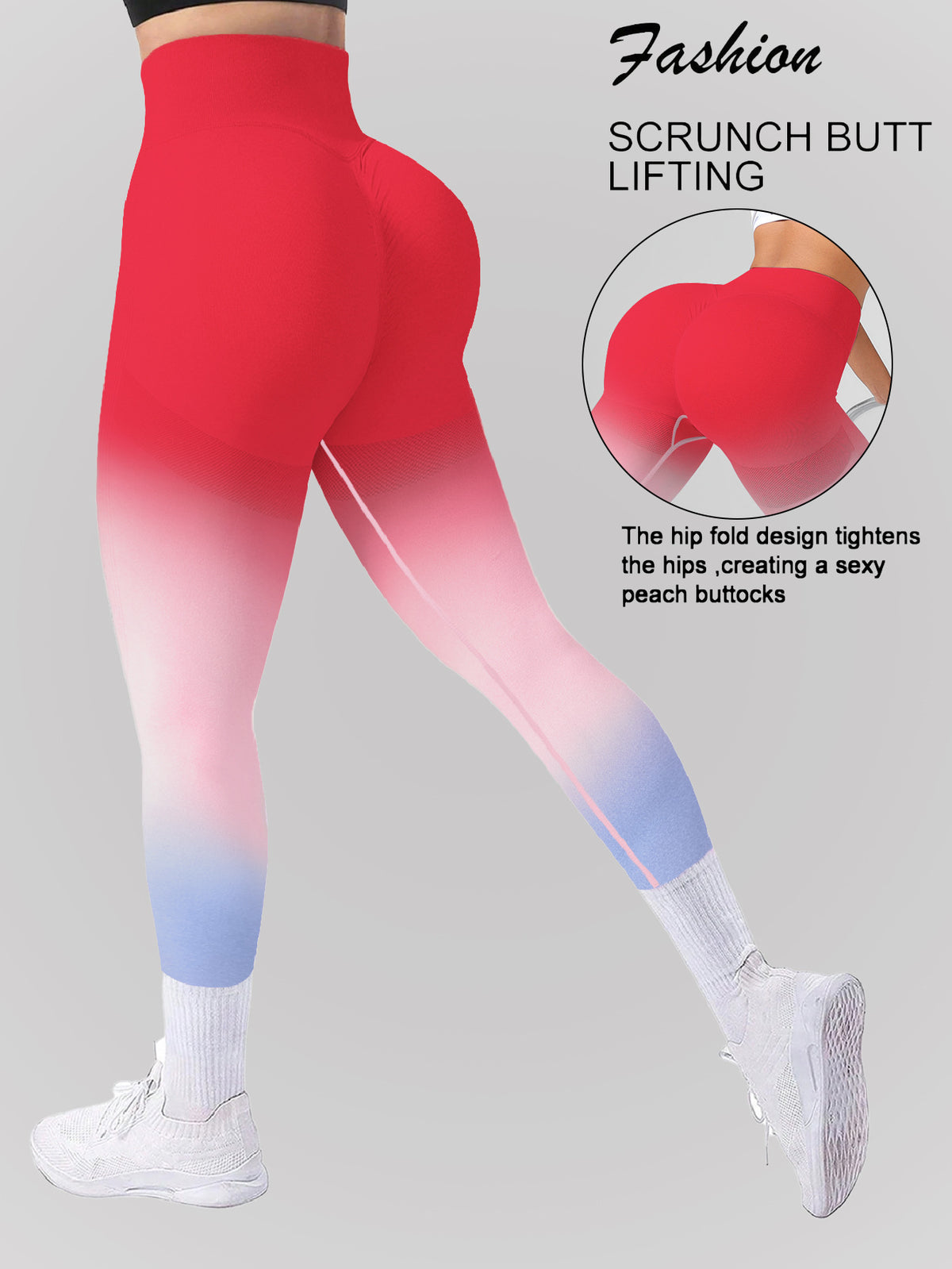 Spring and Summer New Sports Leggings, Yoga High-Waisted Tummy Control Slimming Sports Yoga Pants, Butt-Lifting Sports Leggings