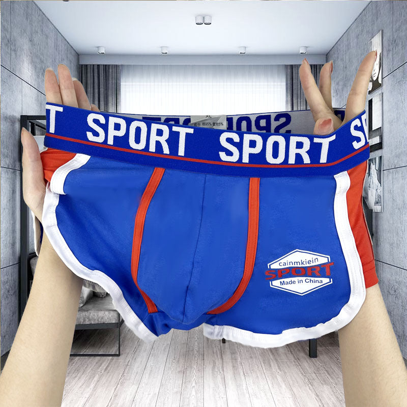 Personalized men's underwear sports boxers cotton plus size New sexy trendy men's sexy Korean style boxer shorts head