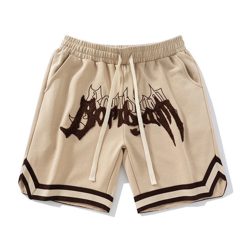 Trendy Brand Training Sports Pants Men's Summer American Loose Running Mesh Quick-Drying Sports Shorts Contrasting Color Summer Basketball Pants