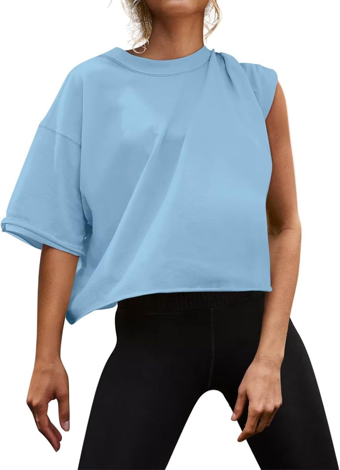 2024 Amazon Outdoor Running Sports Short Sleeve Yoga Wear Casual Easiest for Match Fitness Top Loose Sports T-Shirt