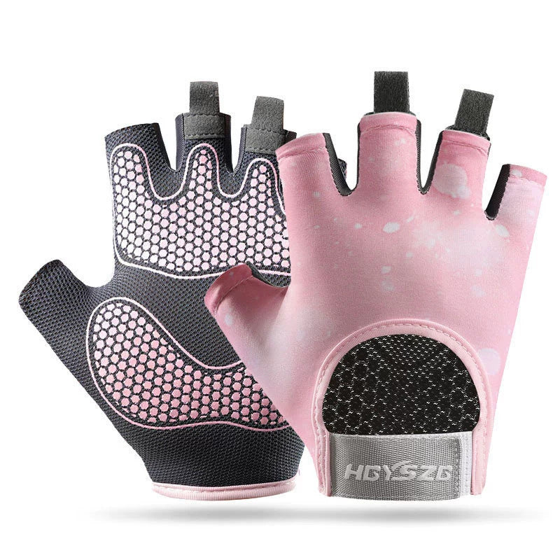 Sports and Fitness Half-Finger Gloves for Men and Women, Wear-Resistant Shock-Absorbing Palm Guards, Outdoor Sports Yoga Breathable Fitness Non-Slip Gloves