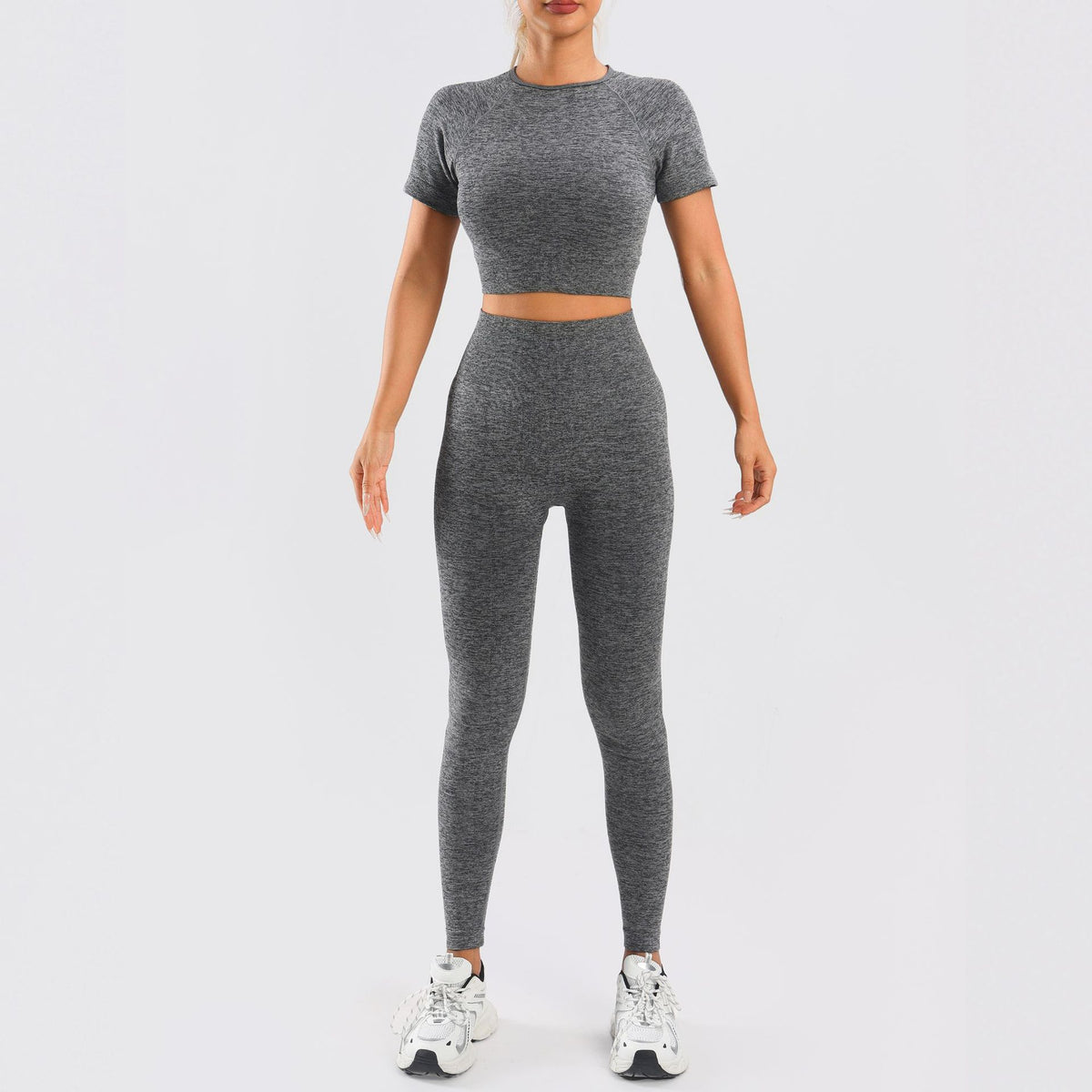 Amazon Sports Small Strap Push-up Bra Vest Short-sleeved High Waist Hip-up Trousers Fitness Yoga Sports Pants