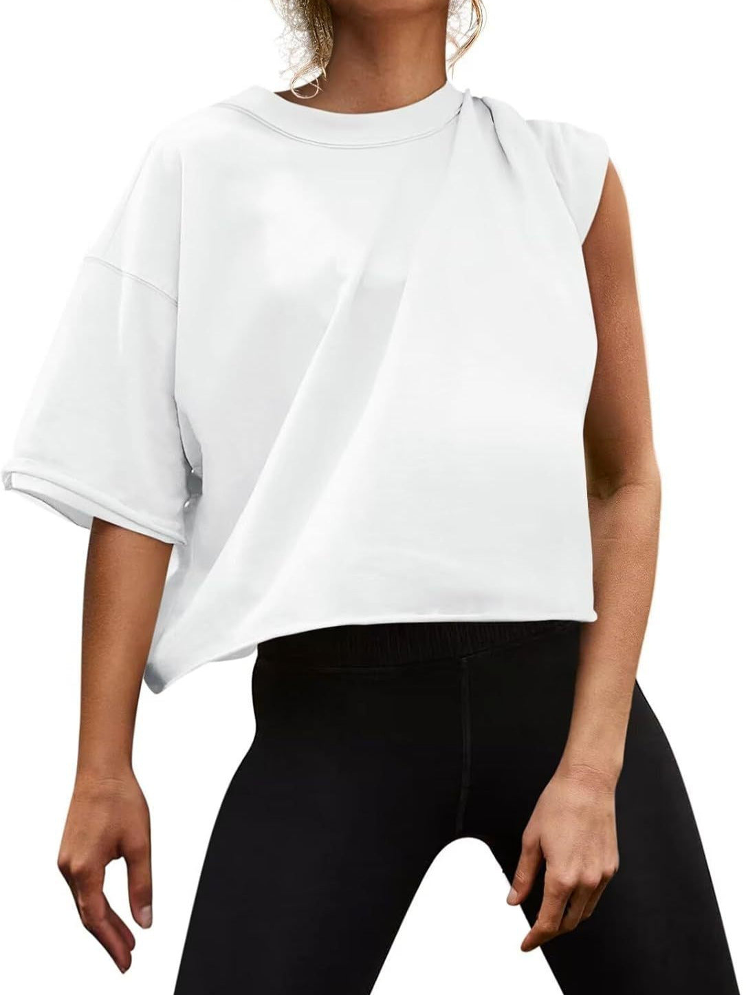 2024 Amazon Outdoor Running Sports Short Sleeve Yoga Wear Casual Easiest for Match Fitness Top Loose Sports T-Shirt
