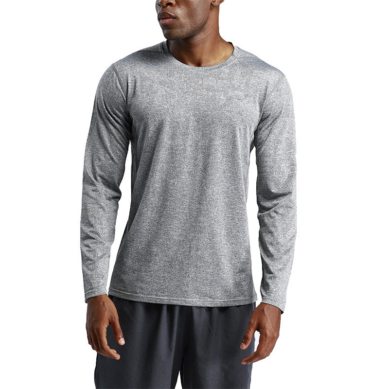 Brand Outdoor Sports Quick-drying T-shirt Men's Loose Fitness Basketball Running Sports Long-sleeved Quick-drying Clothes