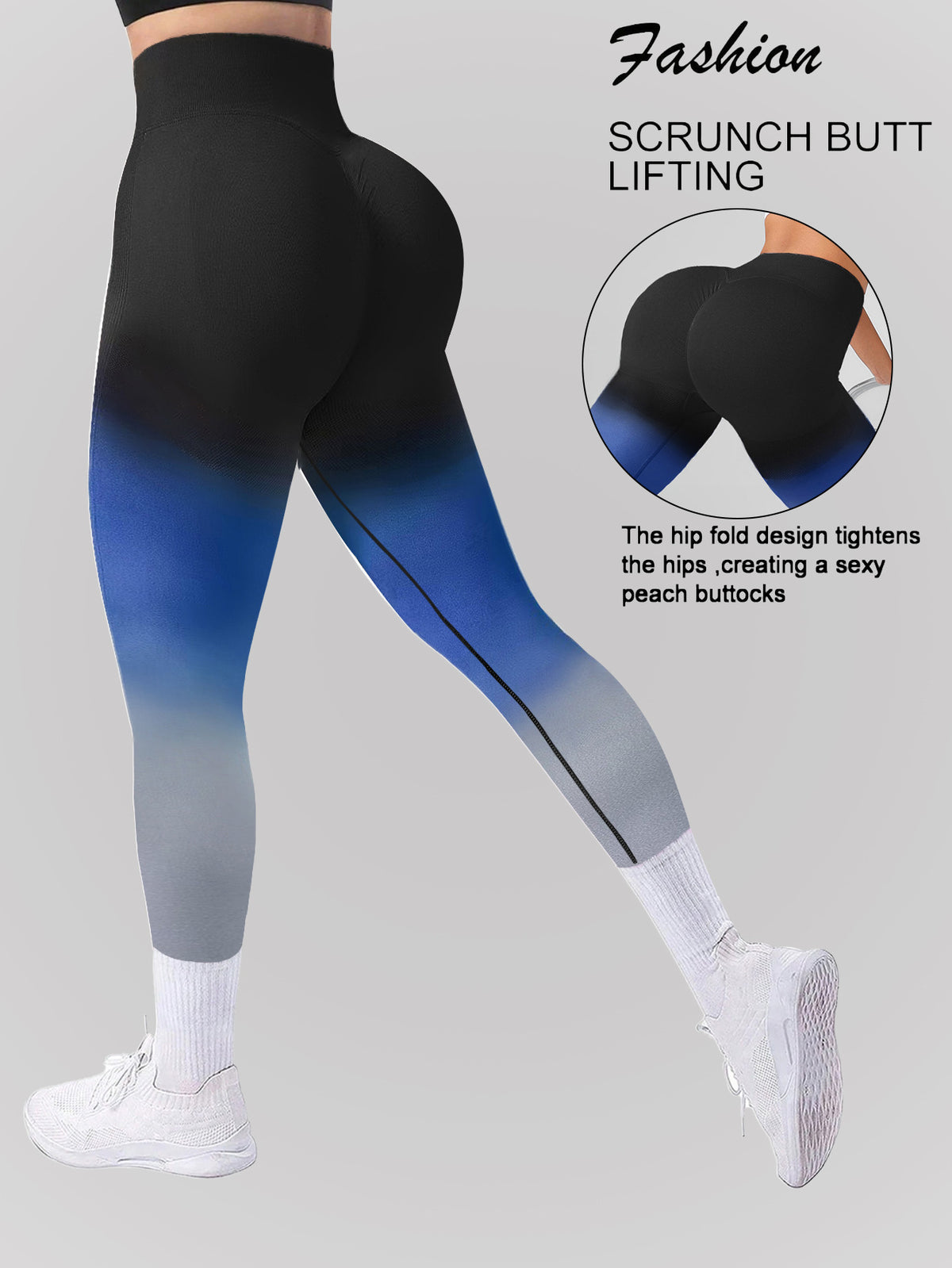 Spring and Summer New Sports Leggings, Yoga High-Waisted Tummy Control Slimming Sports Yoga Pants, Butt-Lifting Sports Leggings