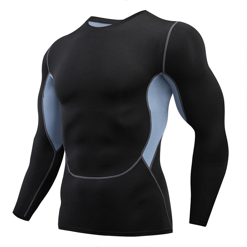 2025 new in stock quick-drying breathable outdoor running sports compression tight fitness training printed long sleeve top