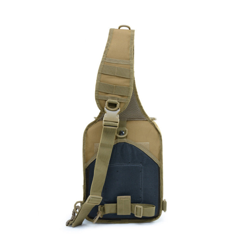 Military Fan Tactical Chest Bag Camouflage Shoulder Casual Satchel Hamburger Chest Bag Xiaotang Goose Bag Men's Outdoor Riding Chest Hanging Bag