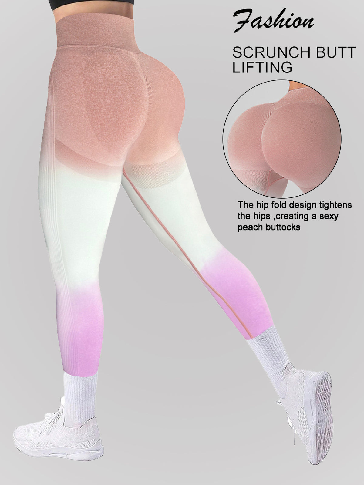 Spring and Summer New Sports Leggings, Yoga High-Waisted Tummy Control Slimming Sports Yoga Pants, Butt-Lifting Sports Leggings
