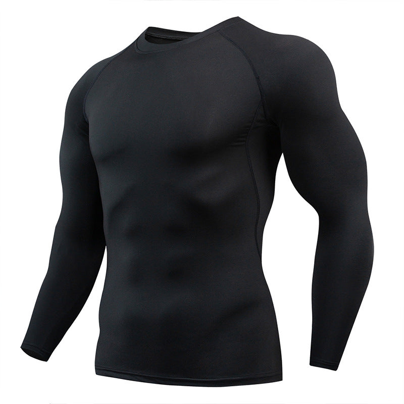2025 new in stock quick-drying breathable outdoor running sports compression tight fitness training printed long sleeve top