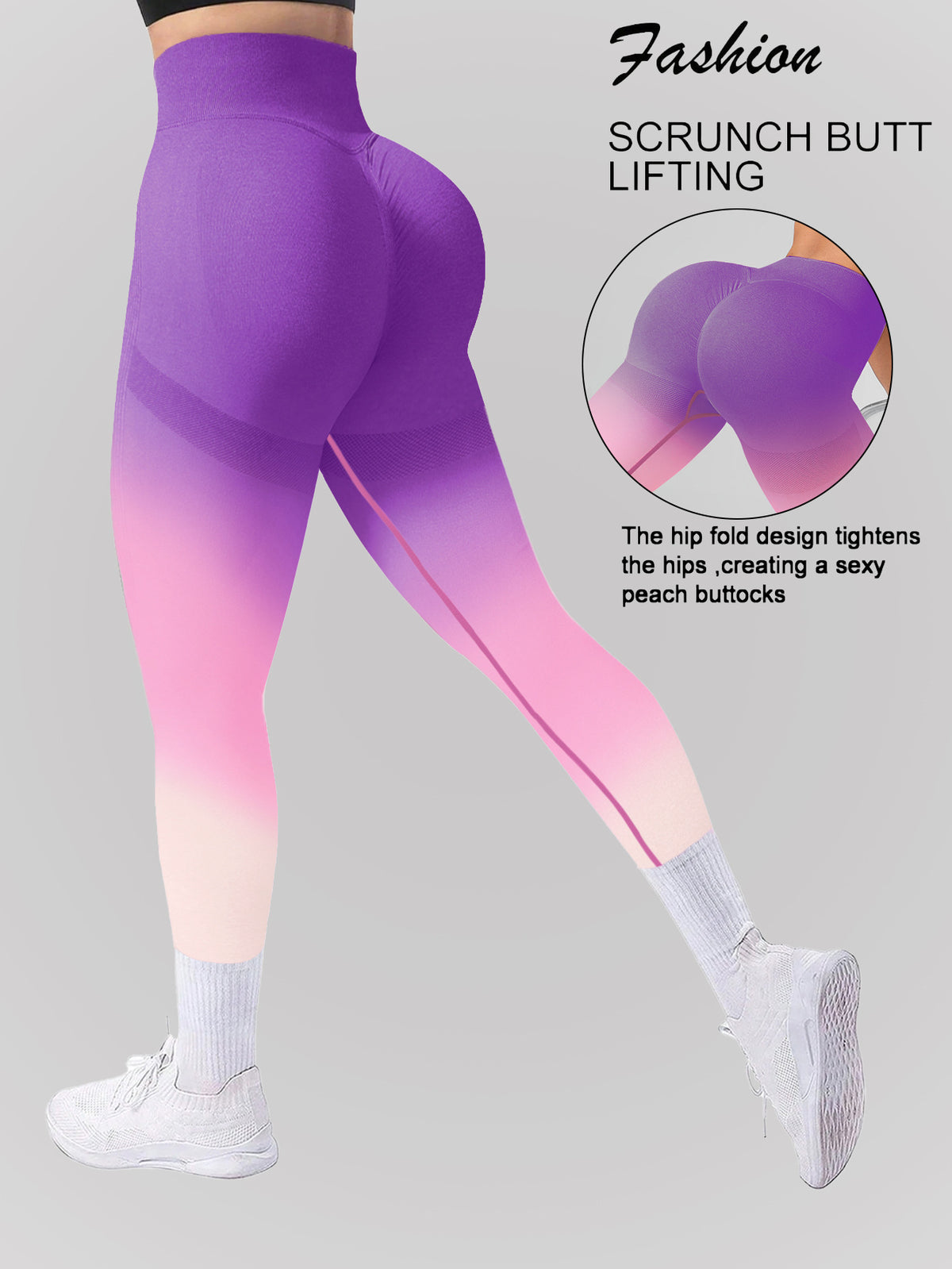 Spring and Summer New Sports Leggings, Yoga High-Waisted Tummy Control Slimming Sports Yoga Pants, Butt-Lifting Sports Leggings