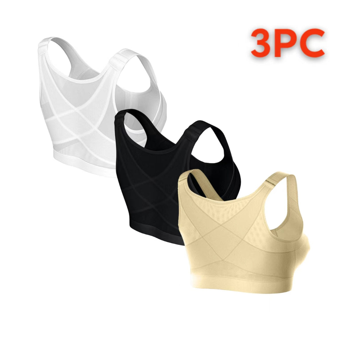 Cross-Border Temu Large Size Sports Bra Push-Up No Steel Ring No Pad Sports Vest Intimates Corrector Bra