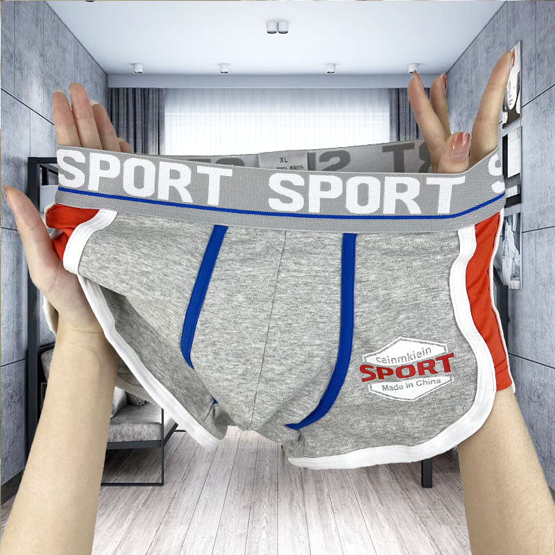Personalized men's underwear sports boxers cotton plus size New sexy trendy men's sexy Korean style boxer shorts head
