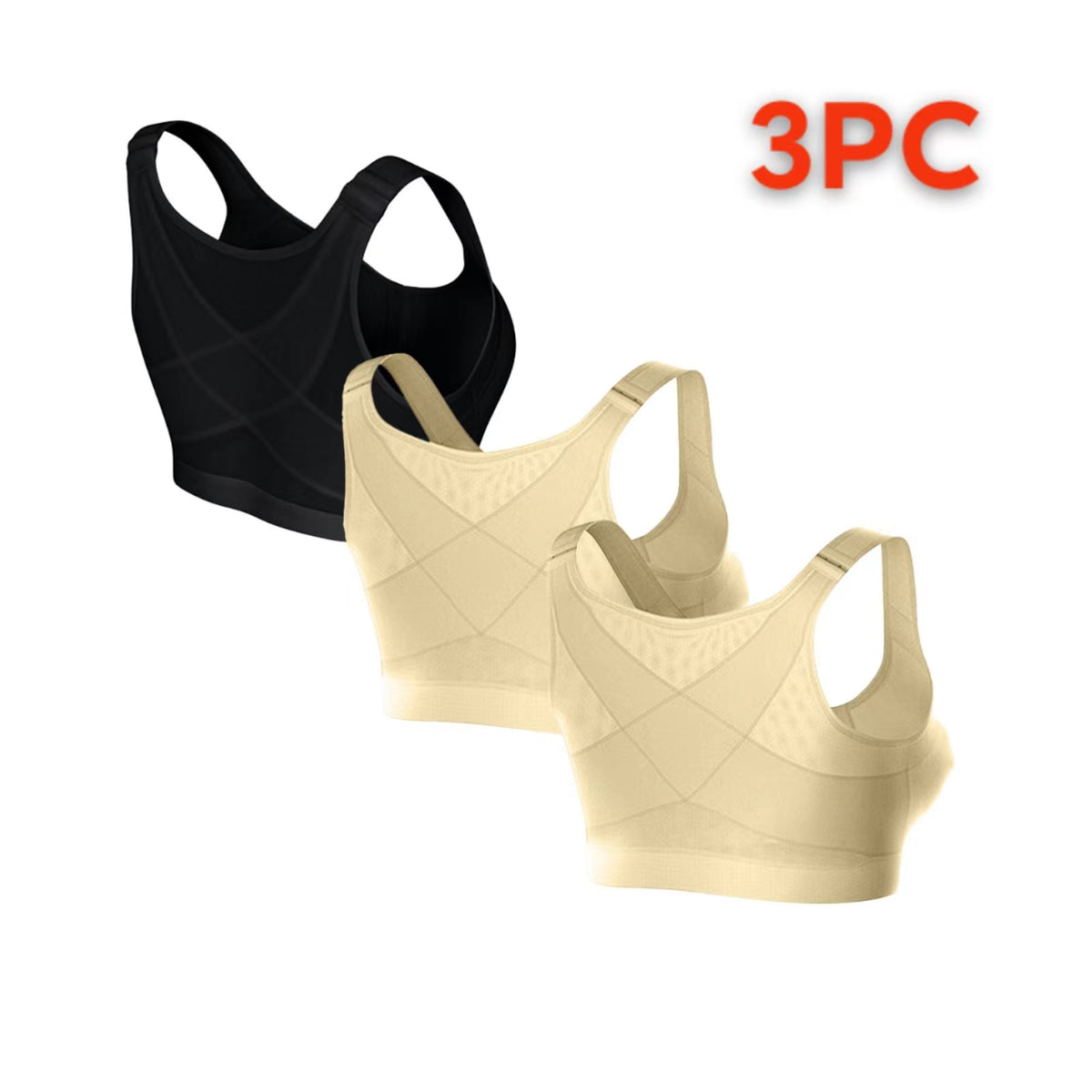 Cross-Border Temu Large Size Sports Bra Push-Up No Steel Ring No Pad Sports Vest Intimates Corrector Bra